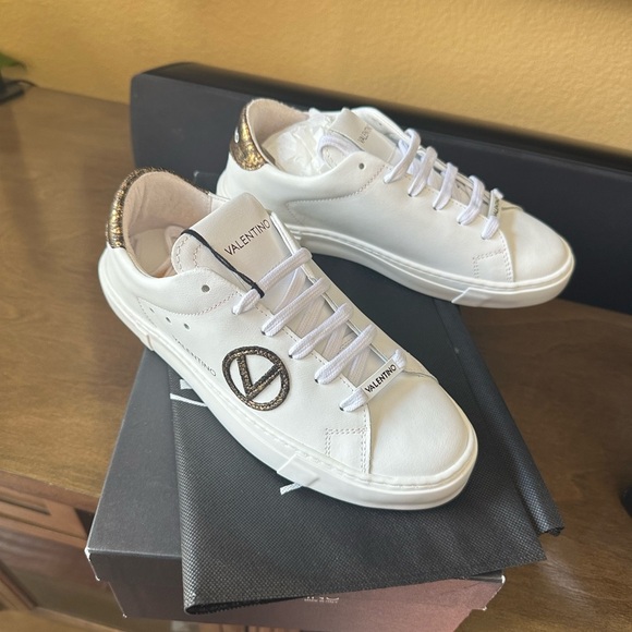 Valentino White Leather Sneakers size 38 - Picture 6 of 11